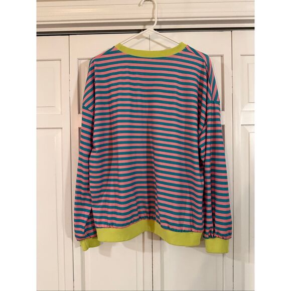 Amazon striped oversized crewneck sweater size M - Picture 4 of 7